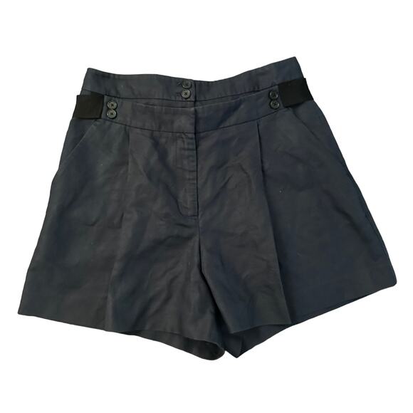 3.1 Phillip Lim navy blue linen & cotton blend shorts size 6 - Picture 1 of 8